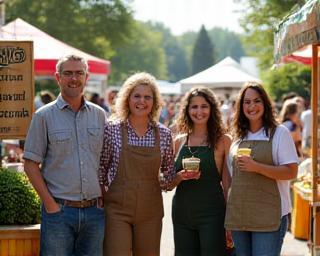 Local farmers at Bath Harvest Festival sponsored by Greenfield Farm Store
