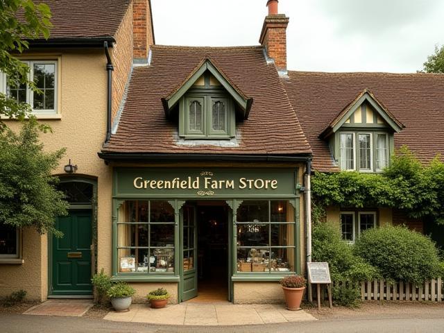 Historic photo of Greenfield Farm Store's first small shop in Bath