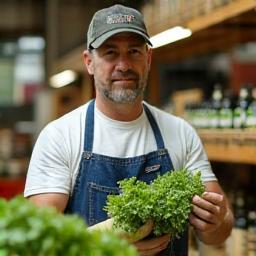 Michael Adams, Agricultural Specialist, inspecting fresh produce
